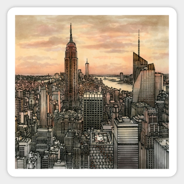 New York City Sticker by maxwellillustration